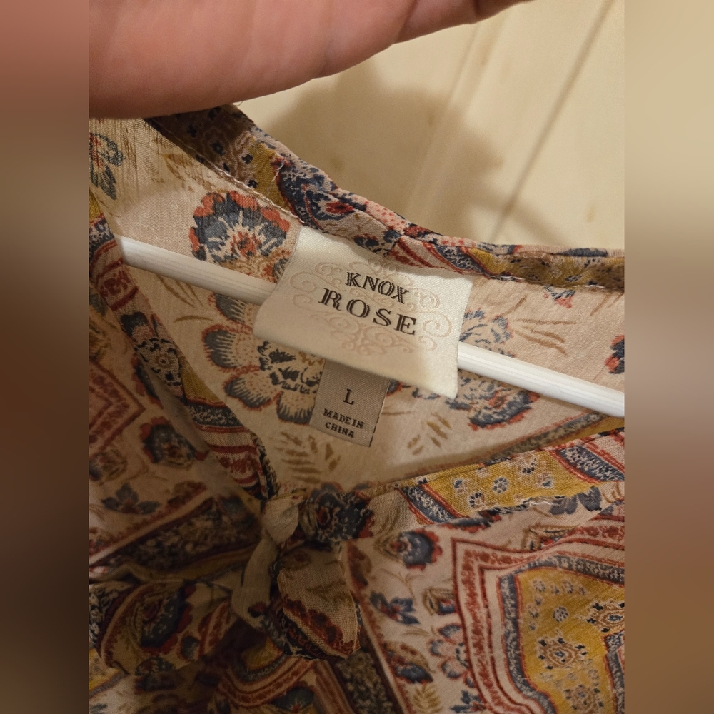Knox Rose Womens Large Pattern Blouse - Picture 5 of 5